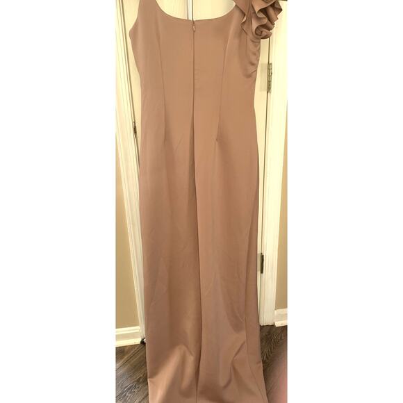 Sam And Jess Floral Applique Sleeveless Evening Gown - ACORN CHESTNUT Size 6 - Picture 7 of 15